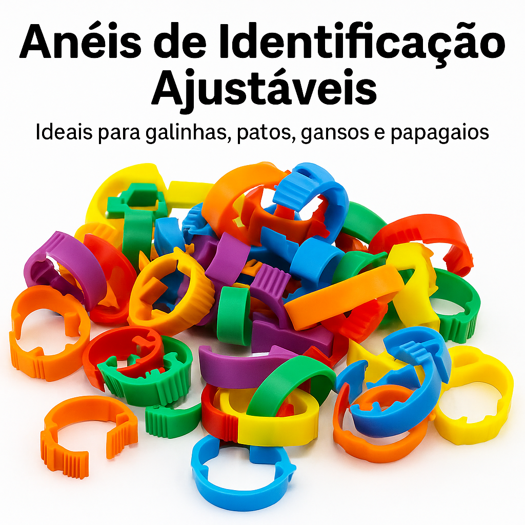 Anilhas de Identificação Ajustáveis para Aves