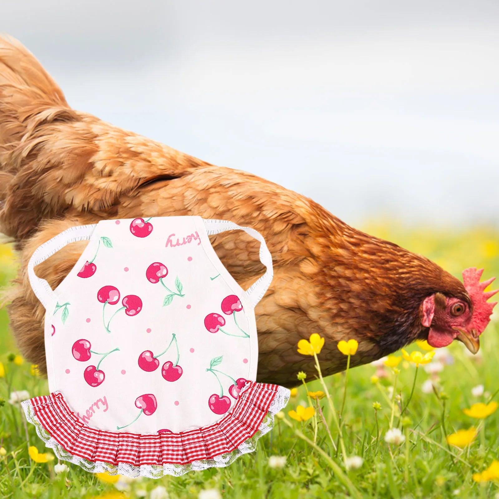 1PC Hen Apron Elastic Chicken Saddle Feather Protector Adjustable Pet Clothes Birds Chicken Dress Poultry Apron for Cold Weather