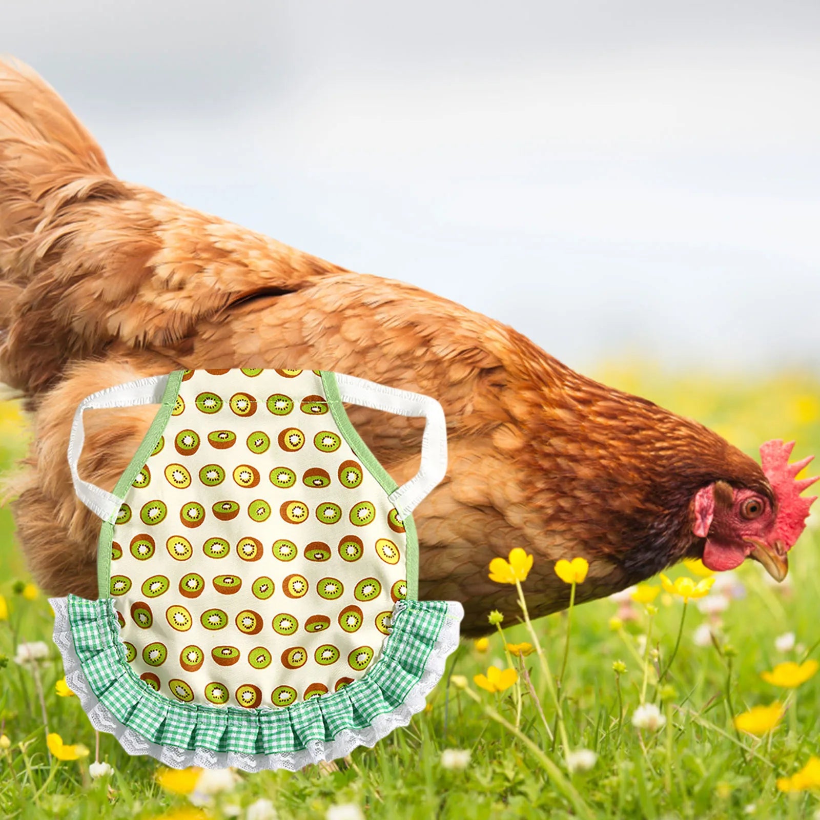 1PC Hen Apron Elastic Chicken Saddle Feather Protector Adjustable Pet Clothes Birds Chicken Dress Poultry Apron for Cold Weather