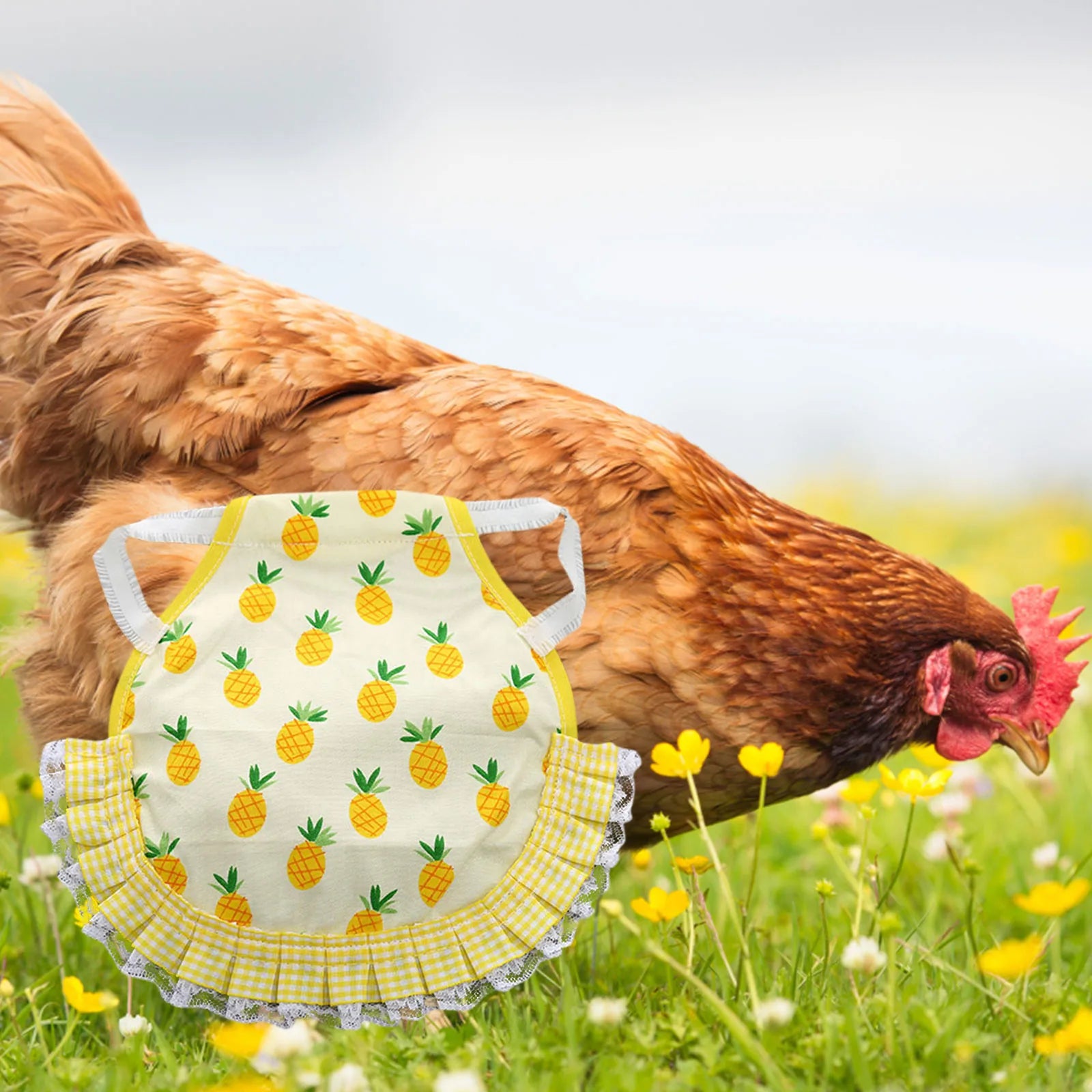 1PC Hen Apron Elastic Chicken Saddle Feather Protector Adjustable Pet Clothes Birds Chicken Dress Poultry Apron for Cold Weather