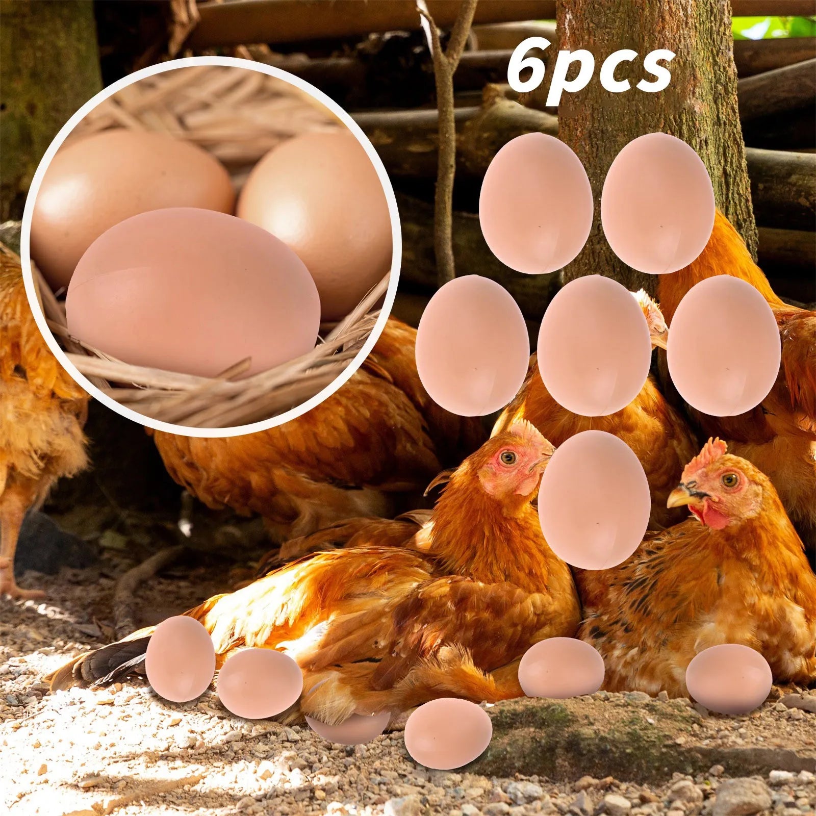 Ovos de plástico realista.
